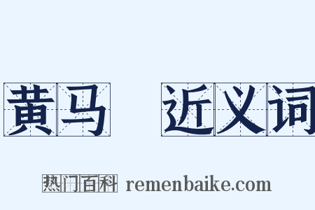 黄马袿近义词是什么意思的图片